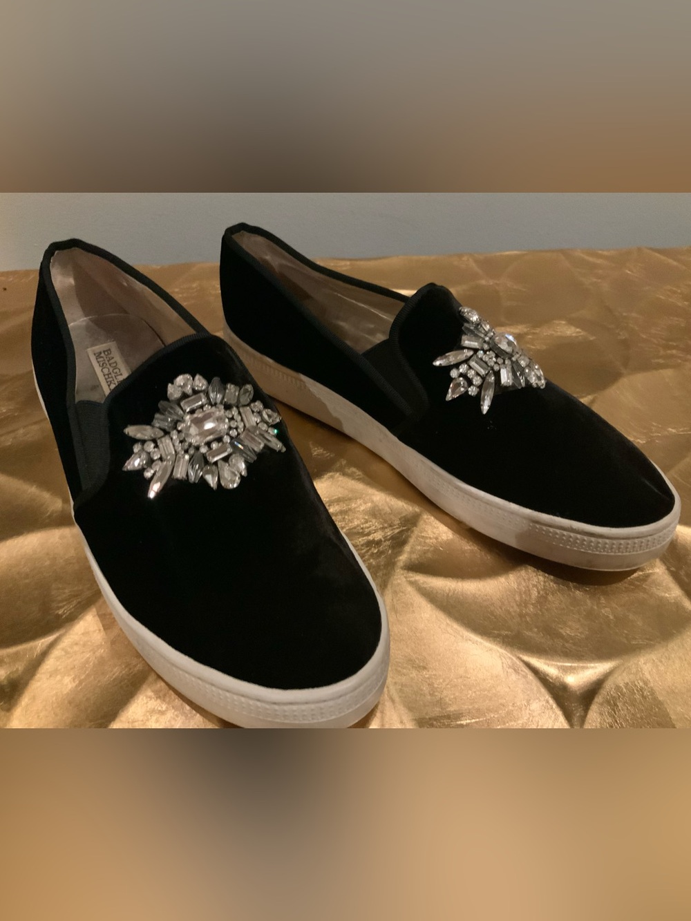 Badgley mishka rhinestone shoes sz 11